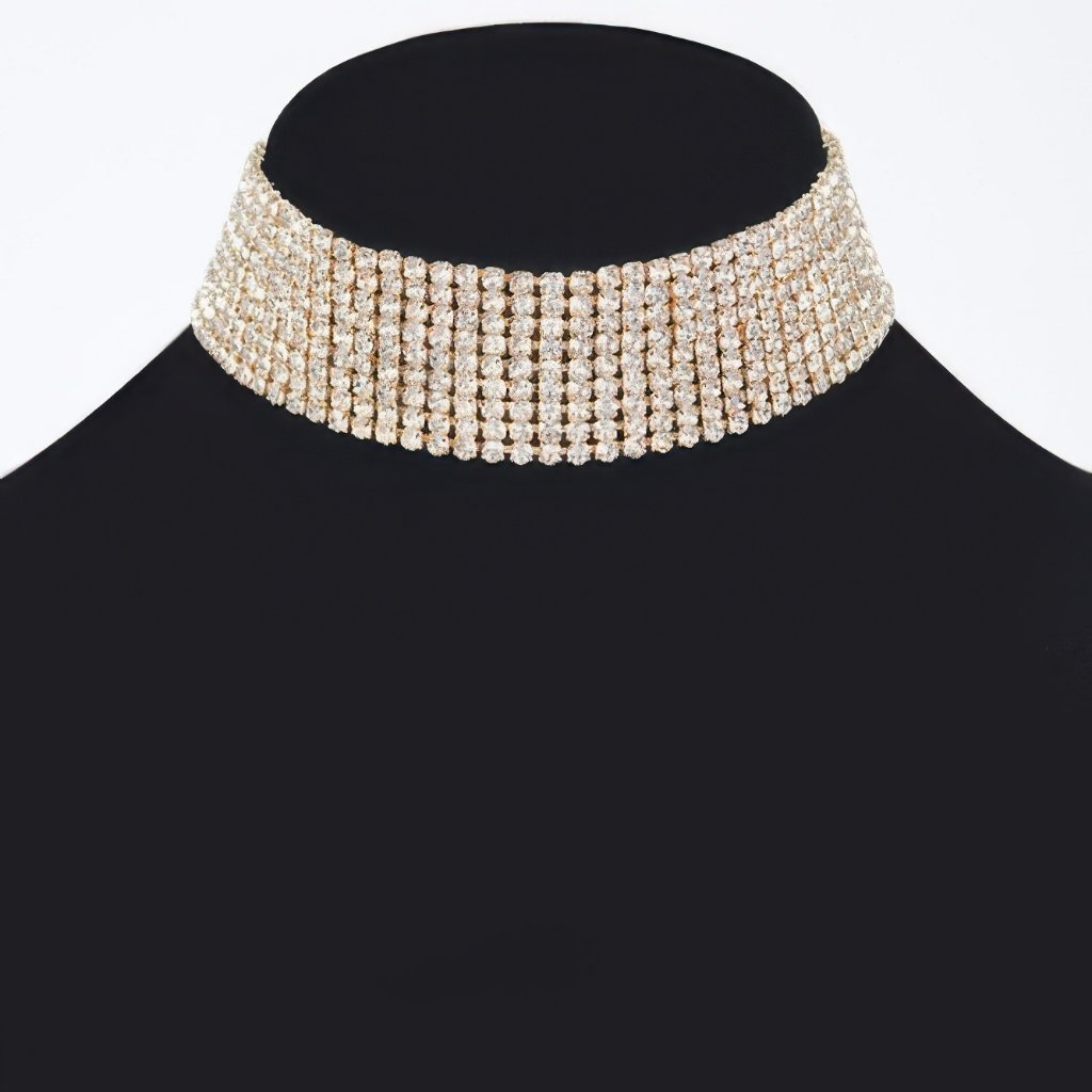 Sparkle Rhinestone Choker Necklace 33$